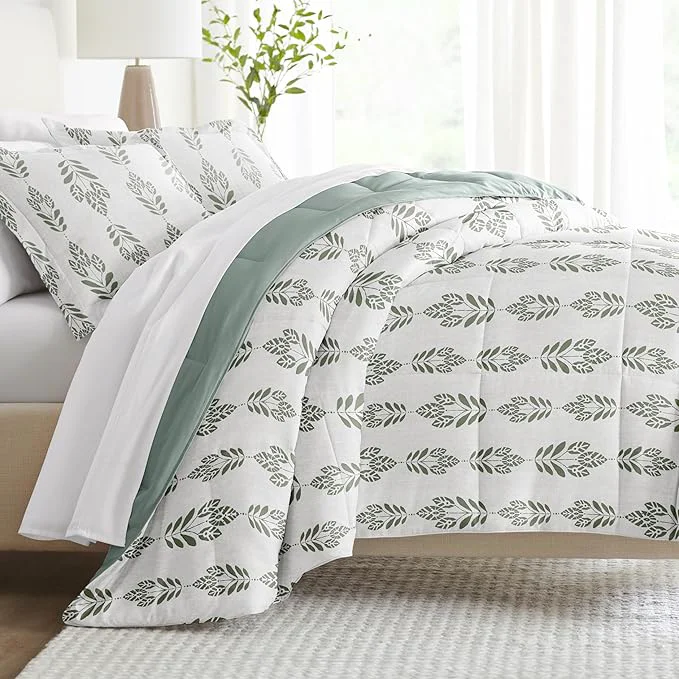 Genuine Linen Market Reversible Twin Size Comforter Set 2 Piece – Bring Luxury Home with Our Soft and Lightweight Down Comforter Twin Set – This Includes Your Twin Comforter and 1 Pillow Sham Pure