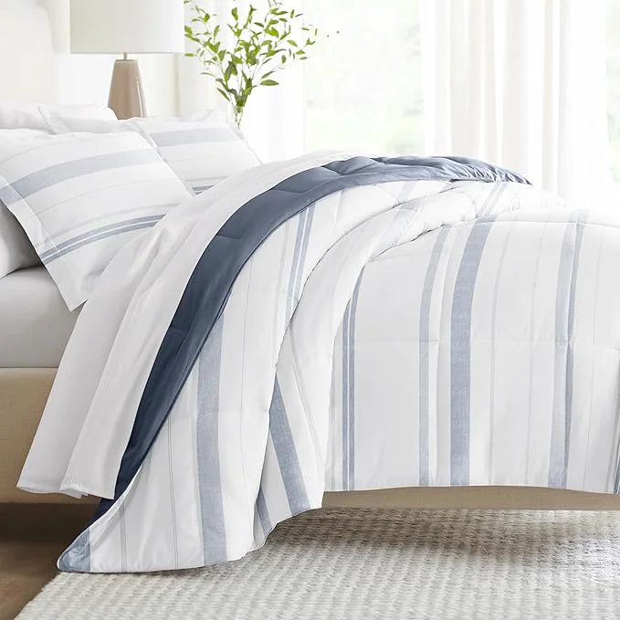 Premium Linen Market Reversible Twin Size Comforter Set 3 Piece – Bring Luxury Home with Our Soft and Lightweight Down Comforter Twin Set – This Includes Your Twin Comforter and 2 Pillow Shams Next-Generation