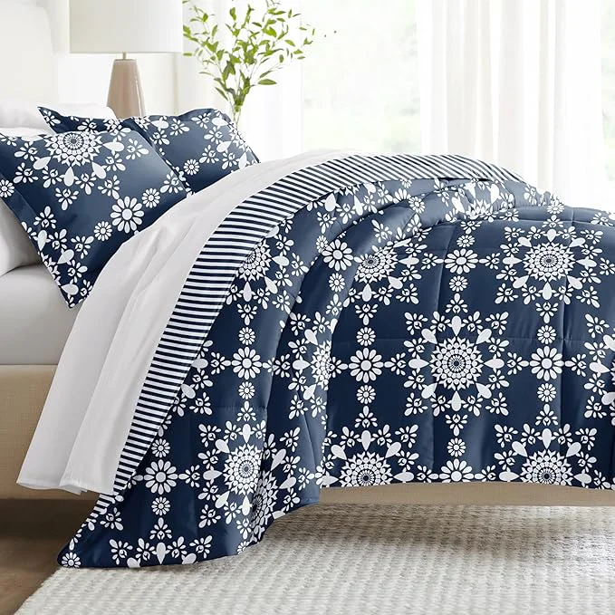Certified Linen Market Reversible King Size Comforter Set 3 Piece – Bring Luxury Home with Our Soft and Lightweight Down Comforter King Set – This Includes Your King Comforter and 2 Pillow Shams Innovative