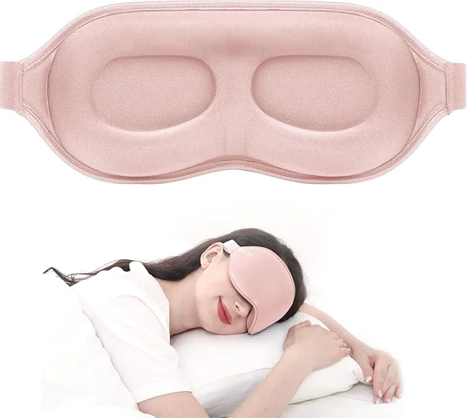 Green MZOO Luxury Sleep Mask for Back Side Sleeper Complete Light Blocking Sleeping Healthy