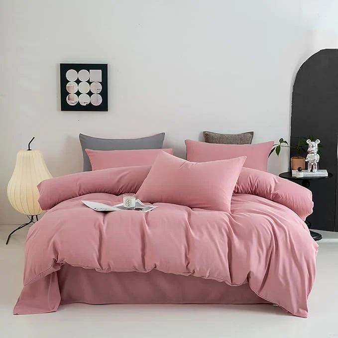 Exclusive Cottonight Blush Pink Comforter Set California King Pink Bedding Set Cal King Solid Color Dusty Rose Quilts Blanket Breathable Soft Comforter Set Responsible