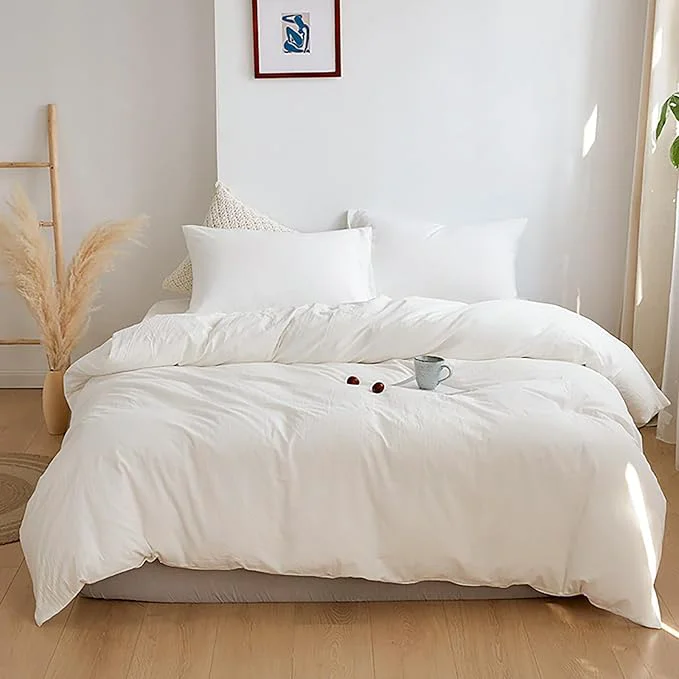 Flexible Cottonight White Comforter Sets Queen Pure White Bedding Comforter Queen Size Quilts Blanket Ultra Soft Breathabe Solid Bedding Set for Women Men Adults Teens