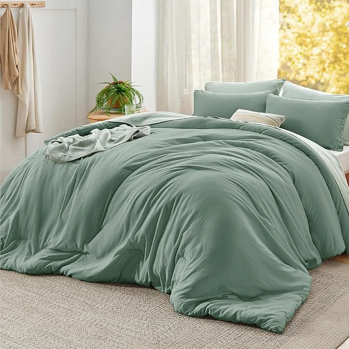 Consistent Bedsure Super King Plus Comforter Set Sage Green Soft Prewashed Bedding for All Seasons 3 Pieces GentleSoft™ Bed Set 1 Lightweight Comforter 128 quot x120 quot and 2 Pillowcases 20 quot x36 quot Selected