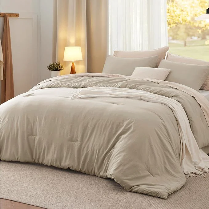 Healthy Bedsure King Comforter Set Sand Soft Prewashed Bedding for All Seasons 3 Pieces GentleSoft™ Bed Set 1 Lightweight Comforter 104 quot x90 quot and 2 Pillowcases 20 quot x36 quot Certified