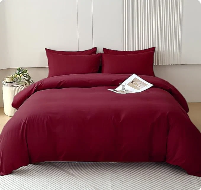 Exceptional Houseri Dark Red California King Comforter Set 3 Piece Vintage Burgundy Bedding Sets Cal King Size Maroon Women Noble Soft Bordeaux Wine Red Ultra Comfy Warm Blackish Red Bed Quilt California King Smart
