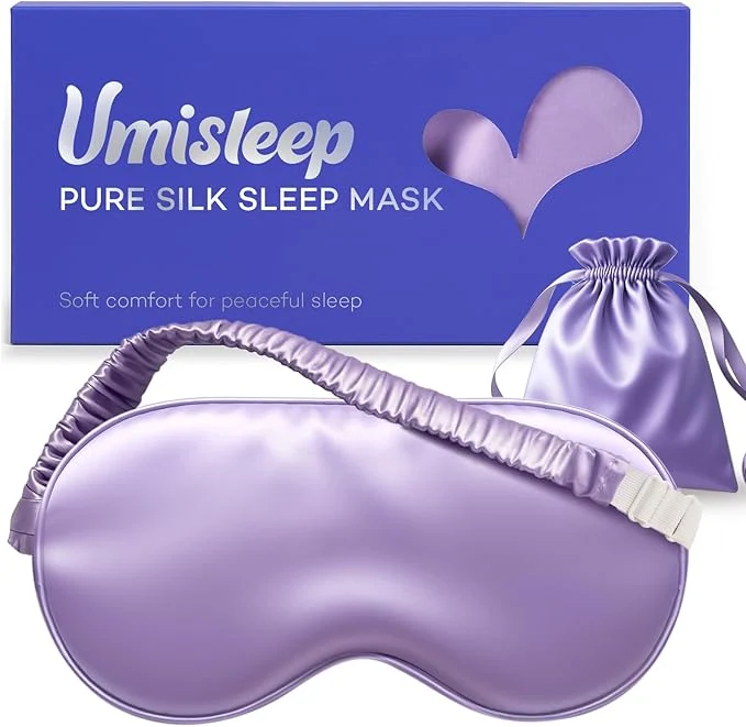 Fast Umisleep Sleep Mask for Pure Mulberry Silk 22 Momme 6A Soft Eye Masks for Authentic