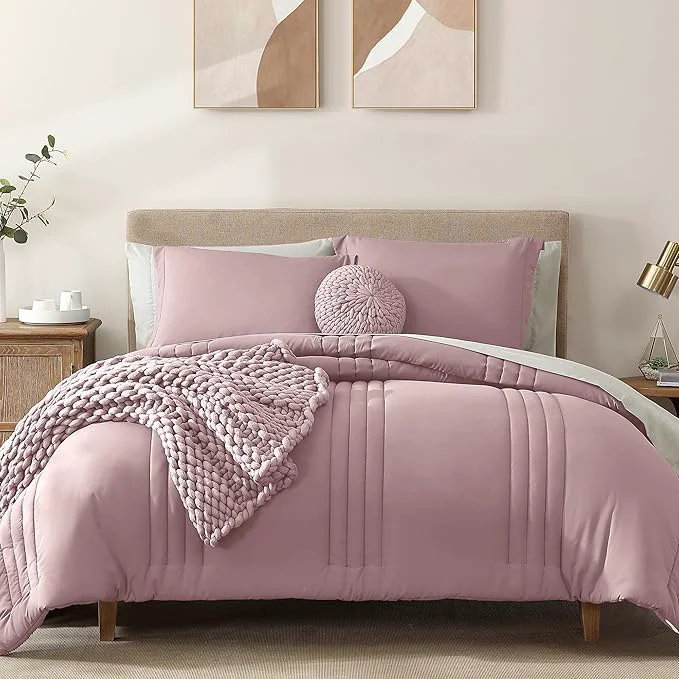 Modern Monbix King Size Comforter Set – 7 Pieces Bed in a Bag King Zephyr Bedding Sets with Comforter All Seasons Comforter Bed Set with Sheets Pillowcases amp Shams Authentic