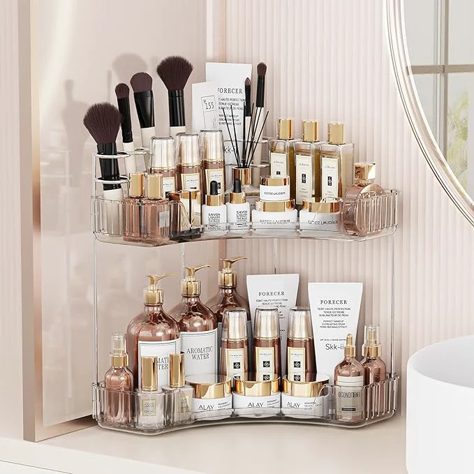 Contemporary Asayuee 2-Tier Corner Bathroom Counter Organizer Casual