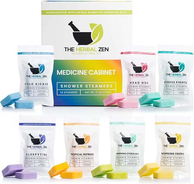 Durable The Herbal Zen Shower Steamers Aromatherapy Tablets 14 Pack Eco-Friendly