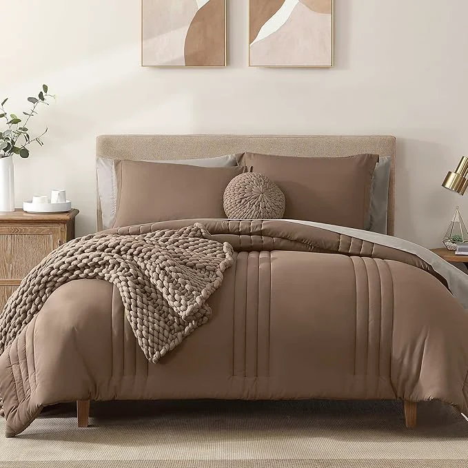 Functional Monbix California King Size Comforter Set – 7 Pieces Bed in a Bag California King Bedding Sets with Comforter All Seasons Comforter Bed Set with Sheets Pillowcases amp Shams Innovative