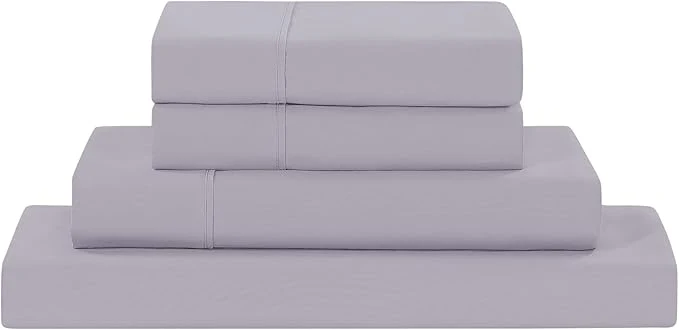 Durable Modern Threads Soft Microfiber Solid Sheets – Luxurious Microfiber Bed Sheets – Includes Flat Sheet Fitted Sheet with Deep Pockets amp Pillowcases Lilac Marble Queen Official