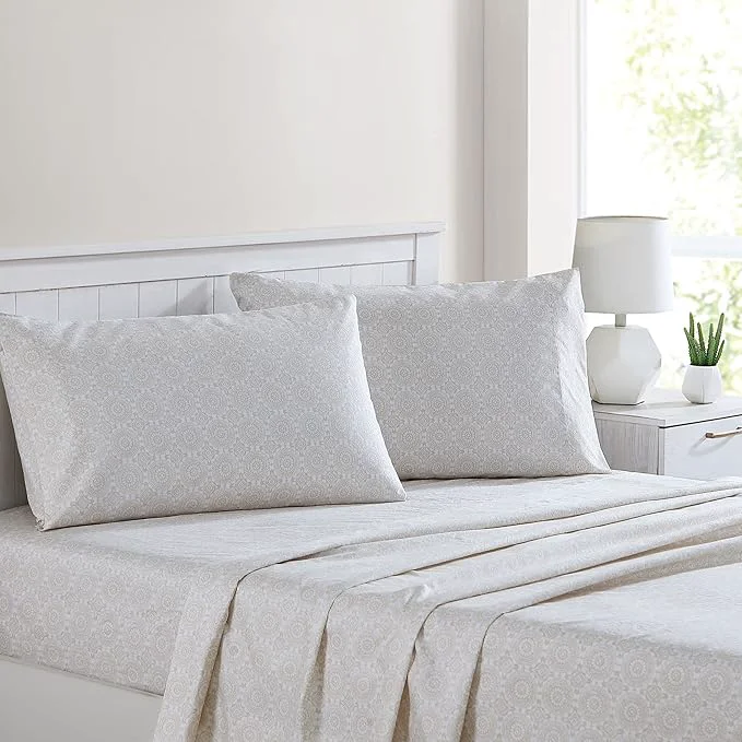 Clean Modern Threads Printed 4-Piece Extra Soft Bedding Sheets amp Pillowcase Set Deep Pocket up to 16 inch Mattress Abella King Luxury