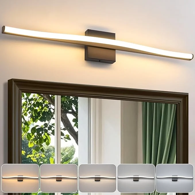 Soft Modern Bathroom Vanity Light 32 inch Dimmable 5CCT Led Bathroom Light Fixture Sophisticated