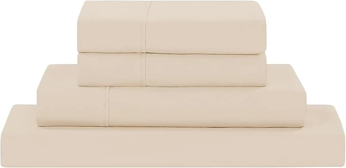 Genuine Modern Threads Soft Microfiber Solid Sheets – Luxurious Microfiber Bed Sheets – Includes Flat Sheet Fitted Sheet with Deep Pockets amp Pillowcases Egg Shell Full Carefully Designed