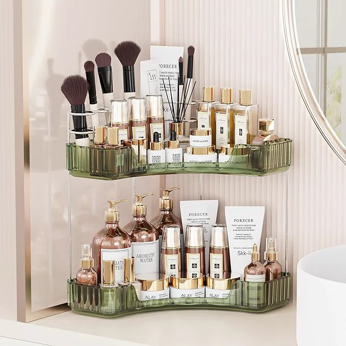 Fast Asayuee 2-Tier Corner Bathroom Counter Organizer Luxury