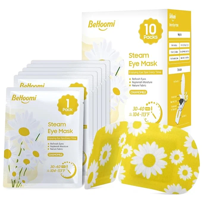 Relaxed BeHoomi Steam Eye Mask Self Heating Disposable SPA Warm Compress Top-Quality