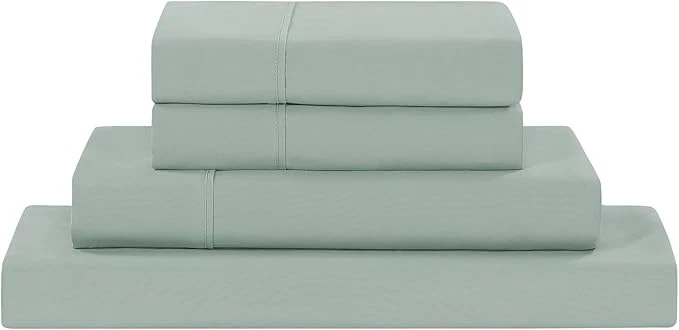 Professional Modern Threads Soft Microfiber Solid Sheets – Luxurious Microfiber Bed Sheets – Includes Flat Sheet Fitted Sheet with Deep Pockets amp Pillowcases Smoke California King Traditional