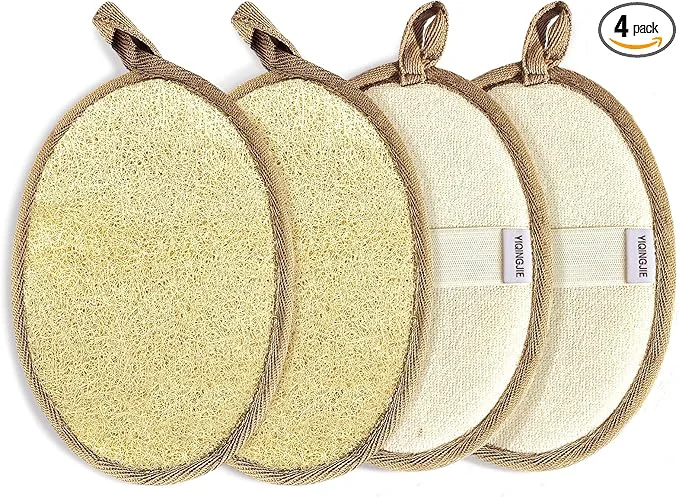Original Design YIQINGJIE Natural Loofah Sponge Exfoliating Body Scrubber Made Modern