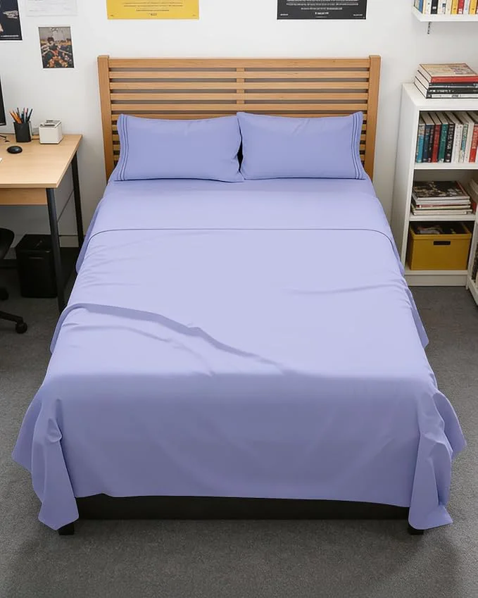 Pure Full XL Bed Sheet – 4 Piece Full XL Bed Sheets Set – Soft Breathable amp Cooling – Hotel Luxury Bedding for Women Men Kids Teens Boys amp Girls – Deep Pockets Comfy Fade amp Wrinkle – Lavender Convenient