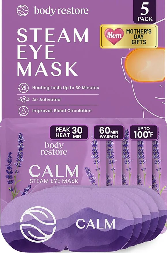 Stylish Body Restore Heated Eye Mask for Dry Eyes 5 Pack – Mothers Day Gifts for Mom Detailed