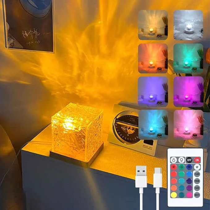 Fine Crafted Ocean Wave Ceiling Projector 16 Colors Ocean Wave Light Projector Water Eco-Friendly