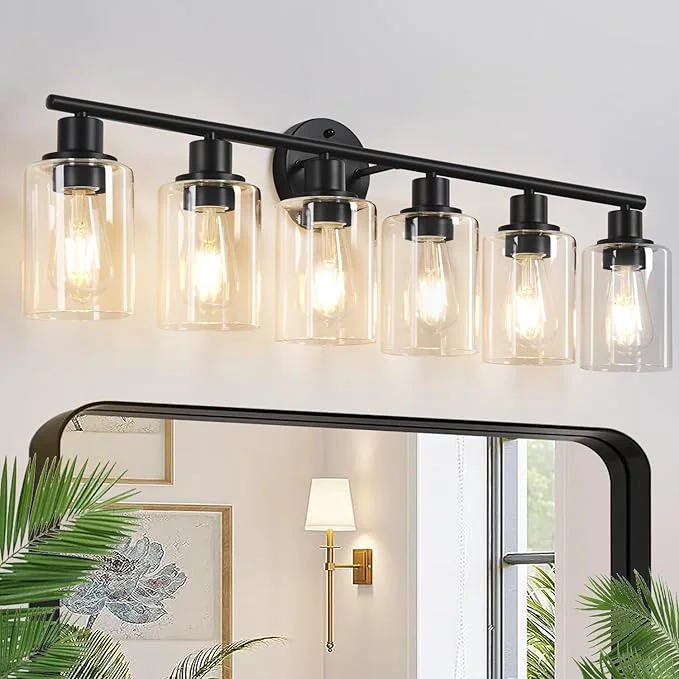 Prestigious Zarbitta 6-Light Bathroom Light Fixtures Bathroom Wall Lamp Modern