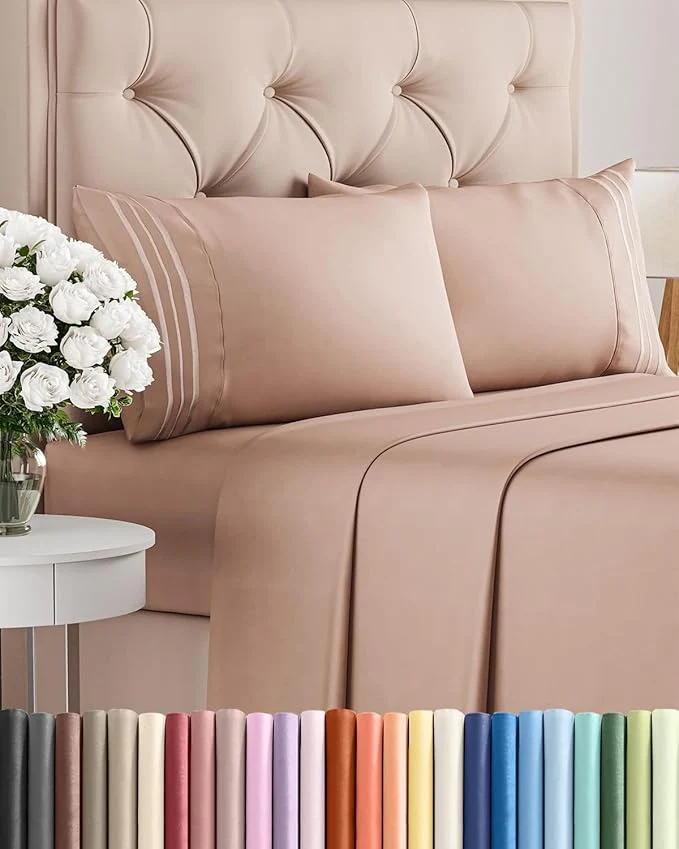 Artisan Queen Size 4 Piece Sheet Set – Comfy Breathable amp Cooling Bed Sheets Set – Hotel Luxury Bedding for Women Men Kids Teens Boys amp Girls – Deep Pockets Ultra-Soft Wrinkle – Oeko-Tex – Mauve Fashionable