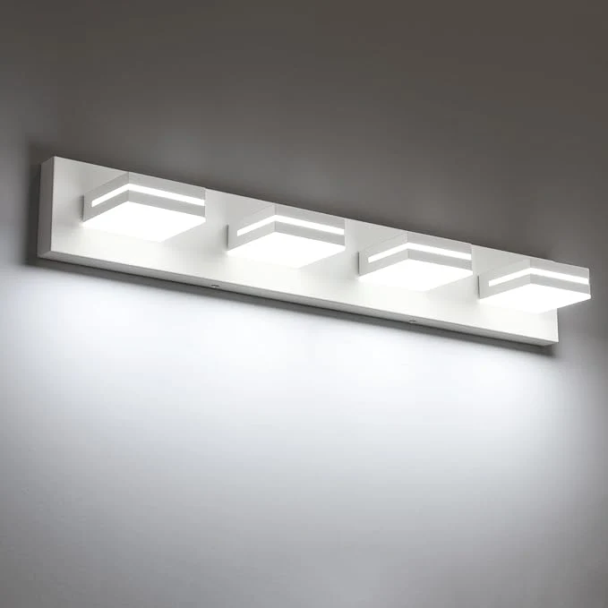 Fast SineRise LED Modern Bathroom Vanity Light Fixtures Matte White Modern Acrylic Smart