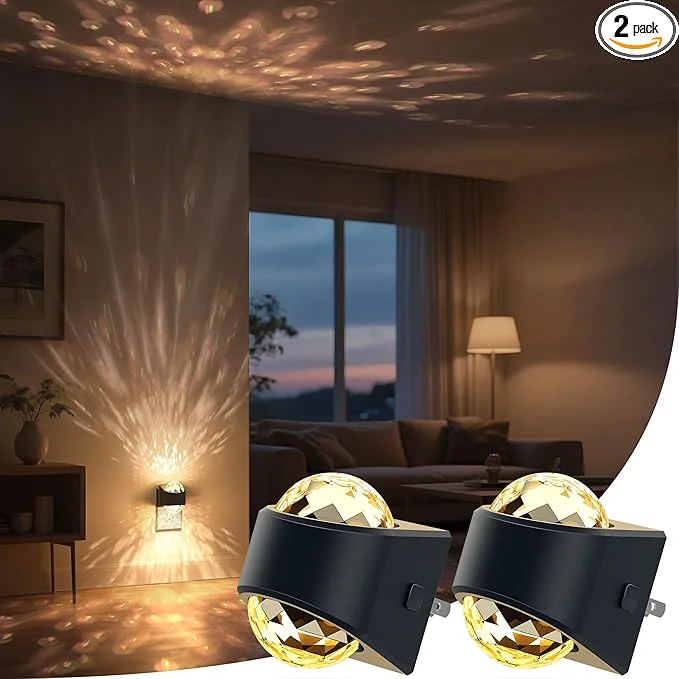 Secure Night Light Night Lights Plug into Wall LED Projector Night Light Soft White Unique