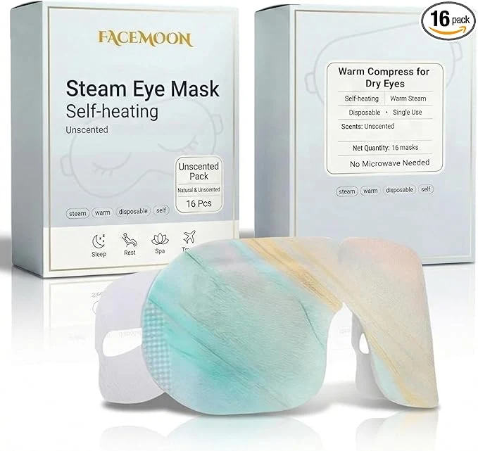 Innovative 16 Packs Self Heating Steam Eye Masks Disposable Moist Warm Compress Crafted