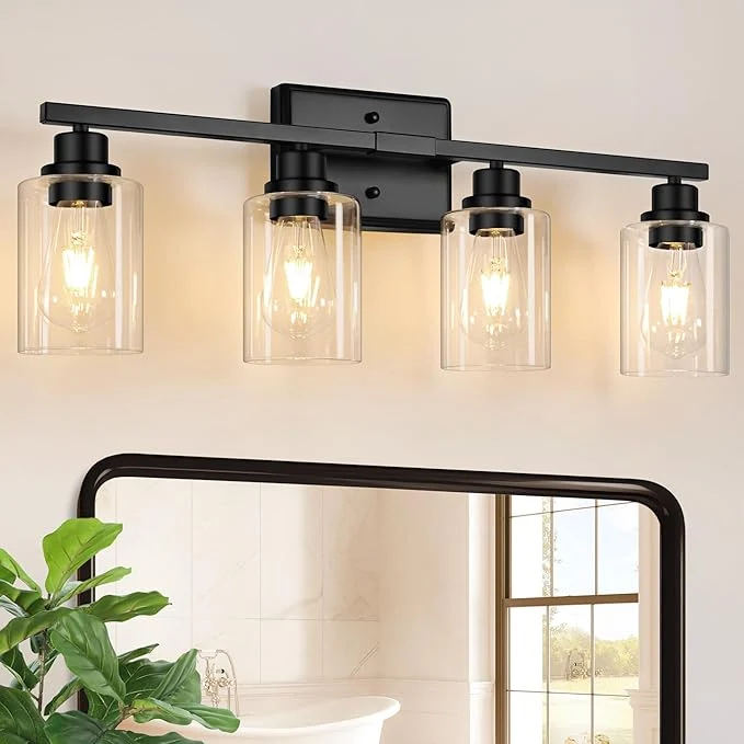 Smooth Unicozin Modern Bathroom Light Fixtures 4 Light Vanity Lights Over Mirror Minimalist