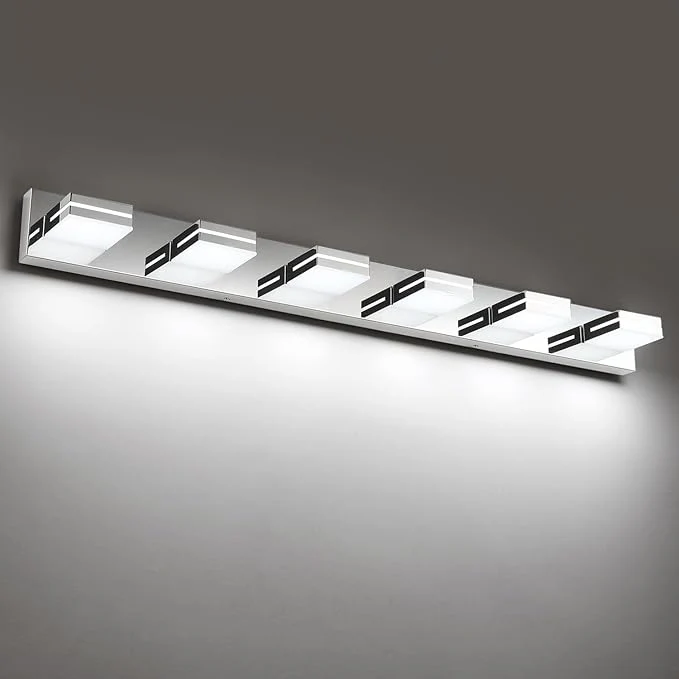 Elegant SineRise LED Modern Bathroom Vanity Light Fixtures Chrome Modern Acrylic Responsible