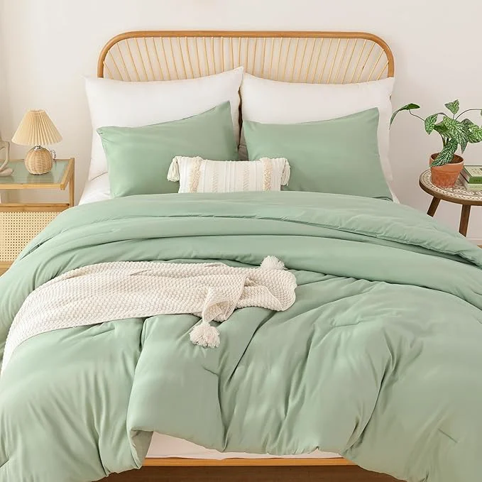 Innovative ROSGONIA Sage Green Twin Twin XL Comforter Set for College Girls Boys 1 Sage Comforter amp 1 Pillowcase Lightweight Kids Comforter Sets Dorm Bedding