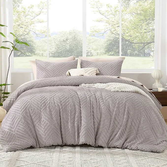 Exclusive Litanika California King Comforter Set Milk Coffee 3 Pieces Tufted Boho Farmhouse Bedding Comforter Sets Lightweight Fluffy Comforter Bed Set for All Season 104x96In Comforter and 2 Pillowcases Verified