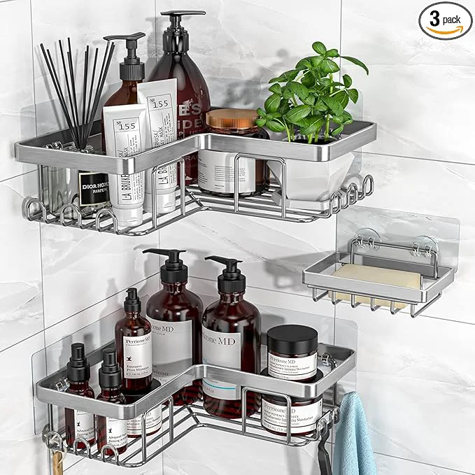 Breathable YASONIC Corner Adhesive Shower Caddy Reliable