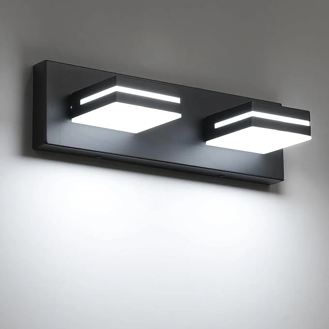 Responsible SineRise LED Modern Bathroom Vanity Light Fixtures Matte Black Modern Acrylic Easy-to-Use