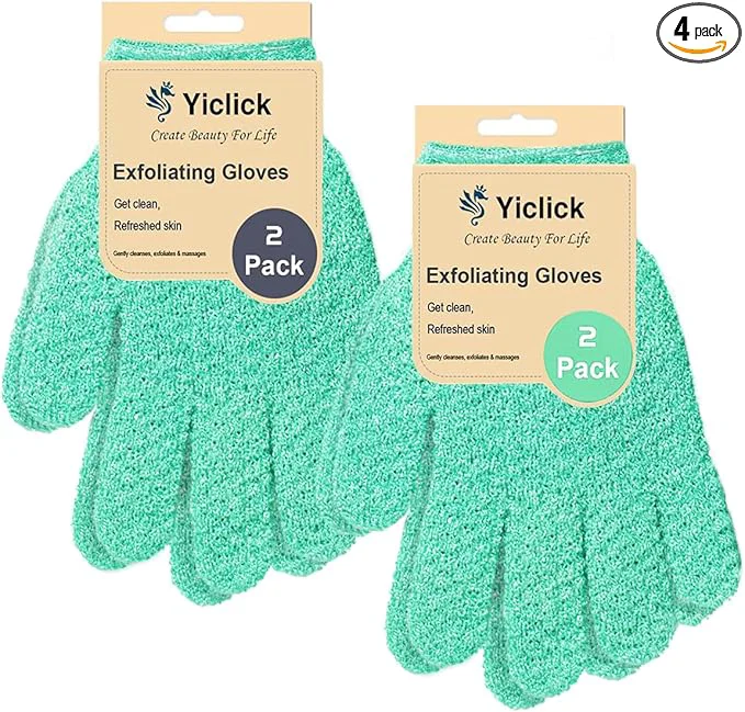 Top-Quality Yiclick Heavy Exfoliating Gloves Exfoliating Body Scrubber Prestigious