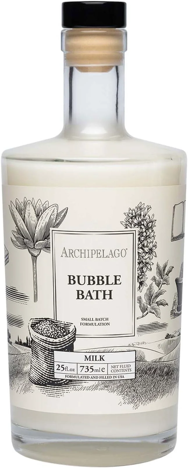 Reusable Archipelago Botanicals Luxury Milk Bubble Bath Daily Body Wash Moisturizing First-Class