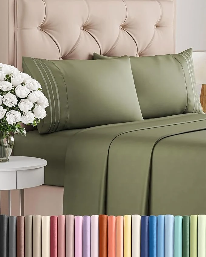 Exceptional King Size 4 Piece Sheet Set – Comfy Breathable amp Cooling Bed Sheets Set – Hotel Luxury Bedding for Women Men Kids Teens Boys amp Girls – Deep Pockets Soft and Wrinkle – Oeko-Tex – Sage Green User-Friendly