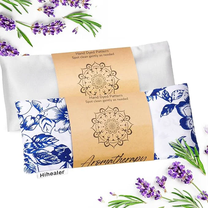 Exceptional Lavender Eye Pillow for Relaxation Sleep – Weighted Eye Mask for Headache Clean