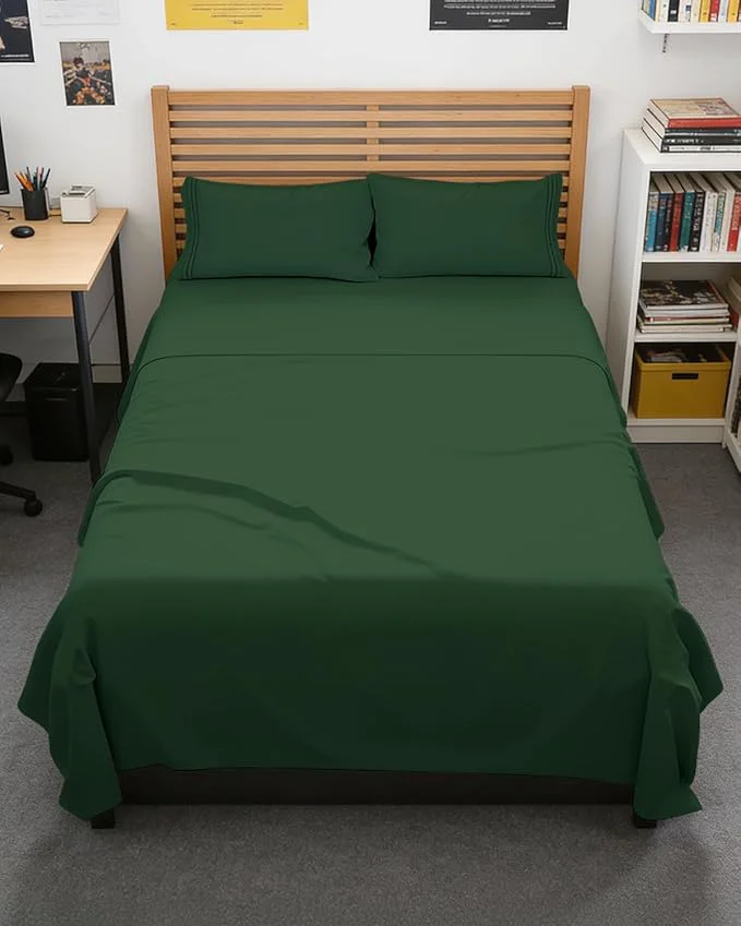 Quality Full XL Bed Sheet – 4 Piece Full XL Bed Sheets Set – Soft Breathable amp Cooling – Hotel Luxury Bedding for Women Men Kids Teens Boys amp Girls – Deep Pockets Fade and Wrinkle – Emerald Green Responsible