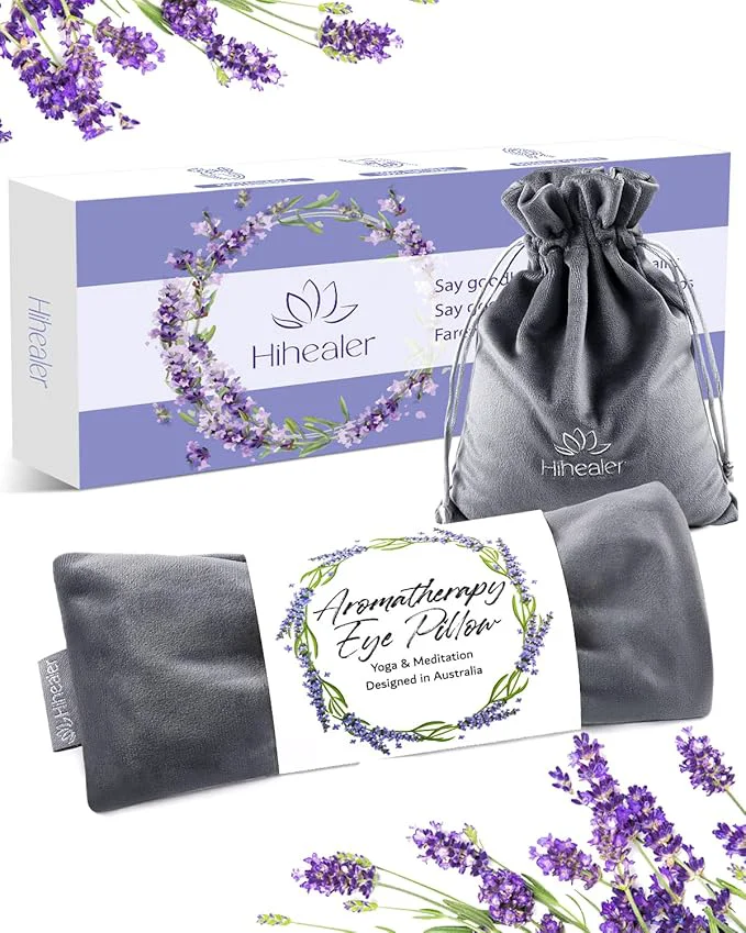 Durable Lavender Eye Pillow for Relaxation Sleep – Weighted Eye Mask for Headache Relaxed