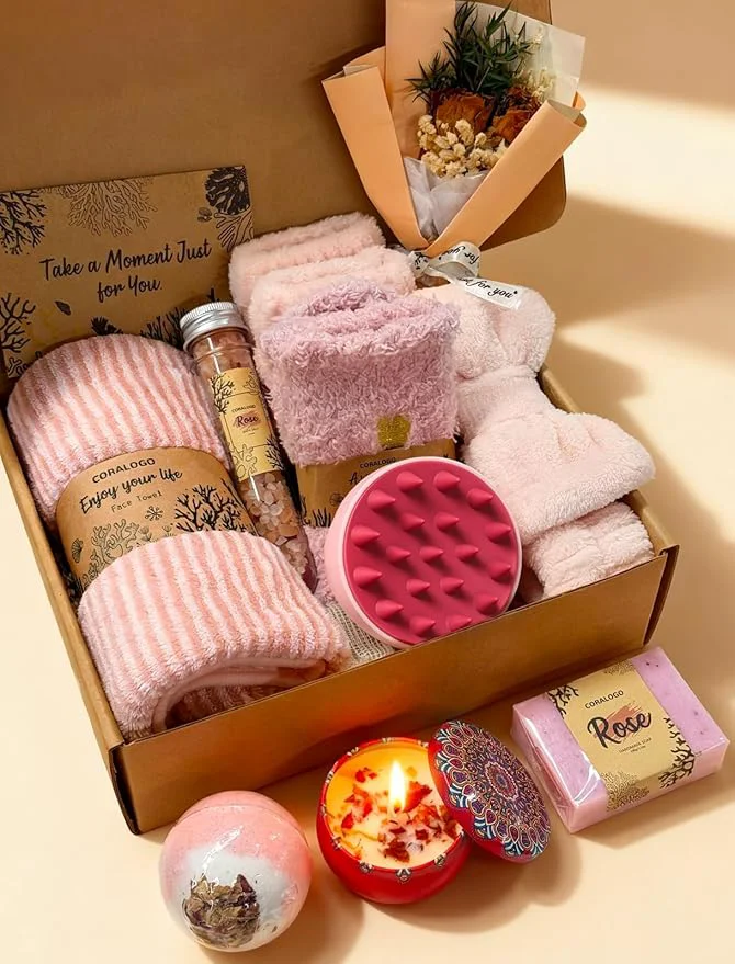 Classic Coralogo Rose Spa Gift Baskets Dependable