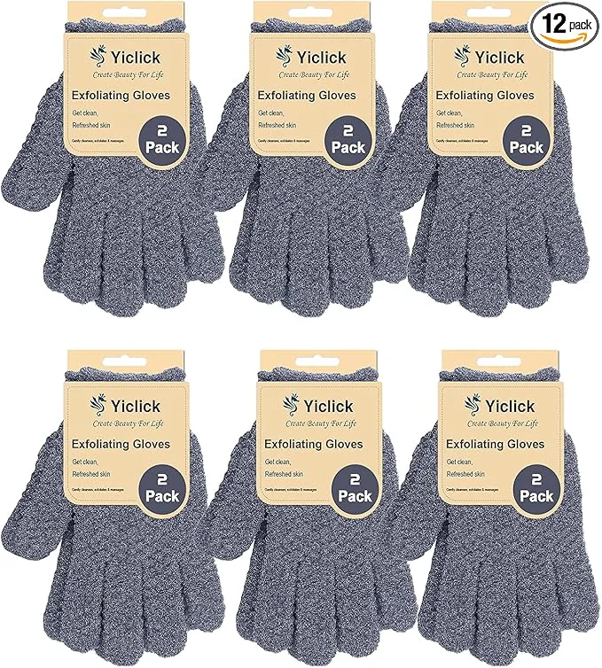 Artisan Yiclick 12Pcs Heavy Exfoliating Gloves Body Scrub Glove Safe