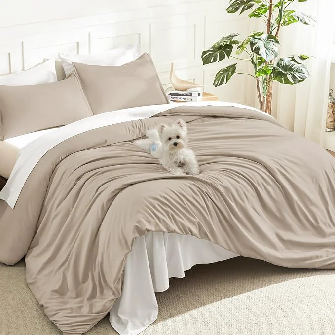 Enhanced Litanika Comforters Twin XL Size Khaki 2 Pieces Lightweight Solid Bedding Set amp Collections All Season Fluffy Bed Set 68×92 Inches Comforter amp 1 Pillowcase Superior