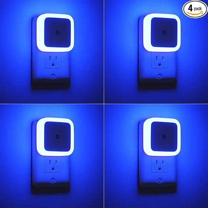 Sophisticated Sujeet Blue Night Light 4 Pack Night Lights Plug into Wall 4-Pack Nightlight Original Design
