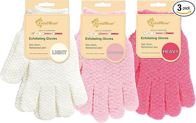 Organic Evridwear Exfoliating Glove Shower Gloves Exfoliate Dead Skin Classic