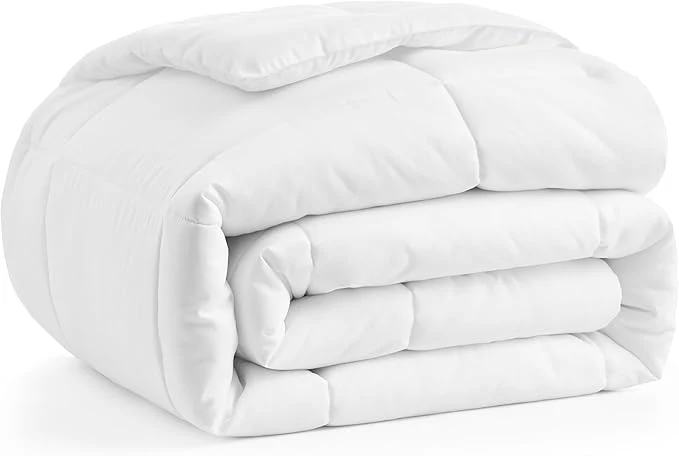 Environmentally Friendly Casual Living Duvet Insert Full Comforter Cooling Blanket Lightweight Hypoallergenic Reversible White Comforter with Box Stitching Fluffy Bedding Down Machine Washable Full White Next-Generation