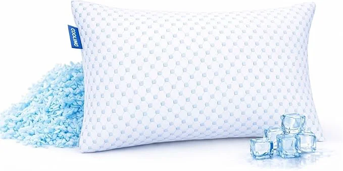 Contemporary Nestl Cooling Pillow for Sleeping 1 Pack Luxury Shredded Memory Foam Pillows Standard Size Adjustable Cold Gel Pillows for Hot Sleepers Supportive Cool Pillow for Side Back Stomach Sleepers Artisan