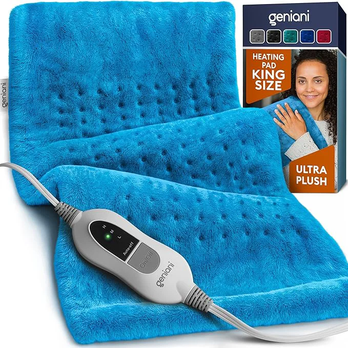 World-Class GENIANI Electric Heating Pad for Back Pain Cramps Relief Electric Throw Official